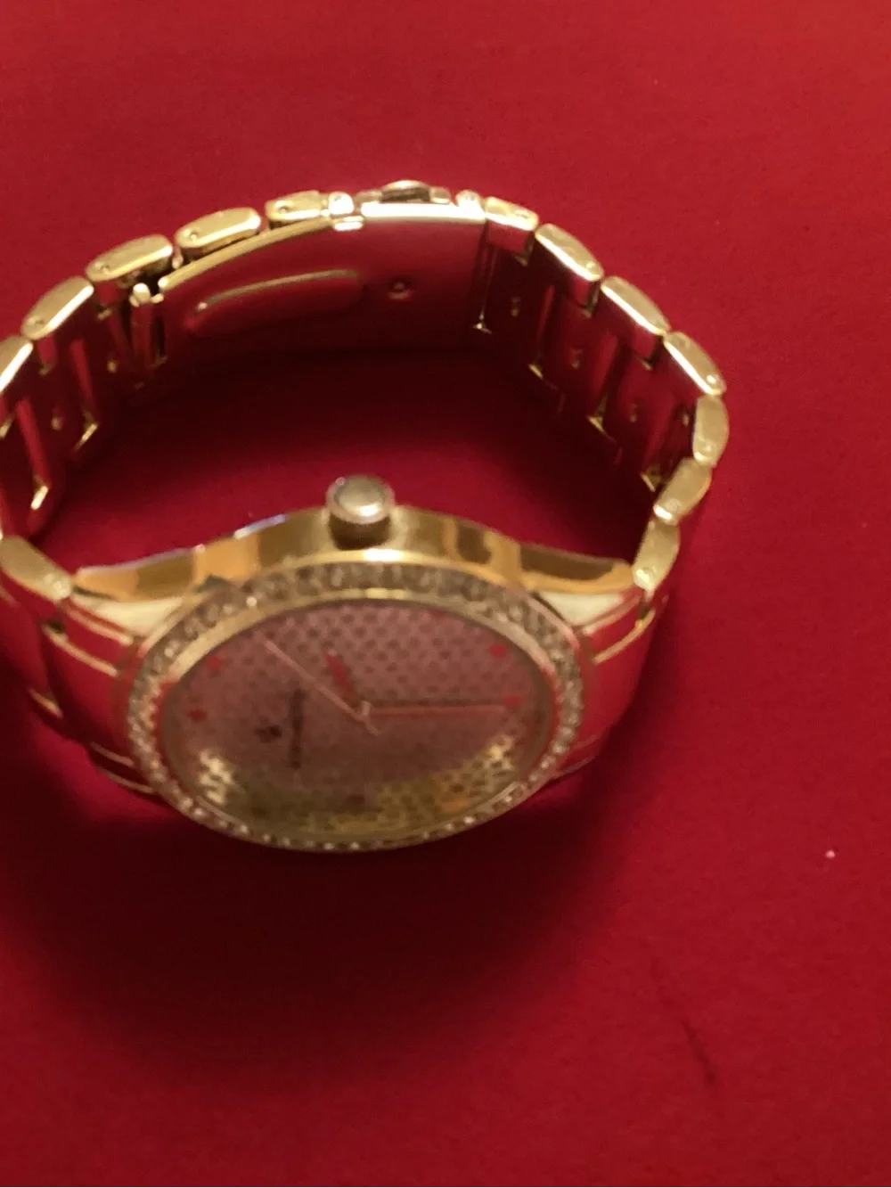 Worthington Gold-Tone Crystal Dial Women's Bracelet Watch